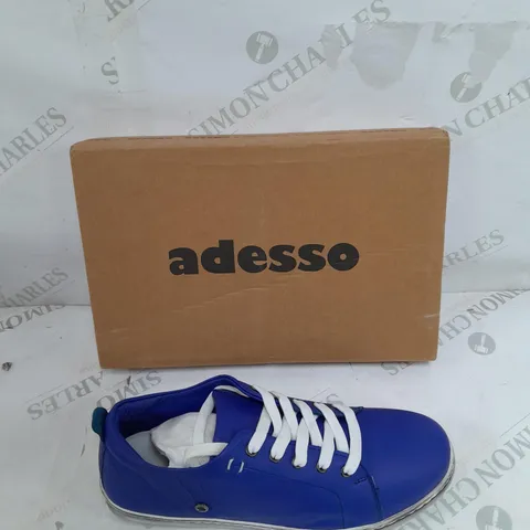 BOXED ADESSO ELECTRIC BLUE LACED TRAINER SIZE 6
