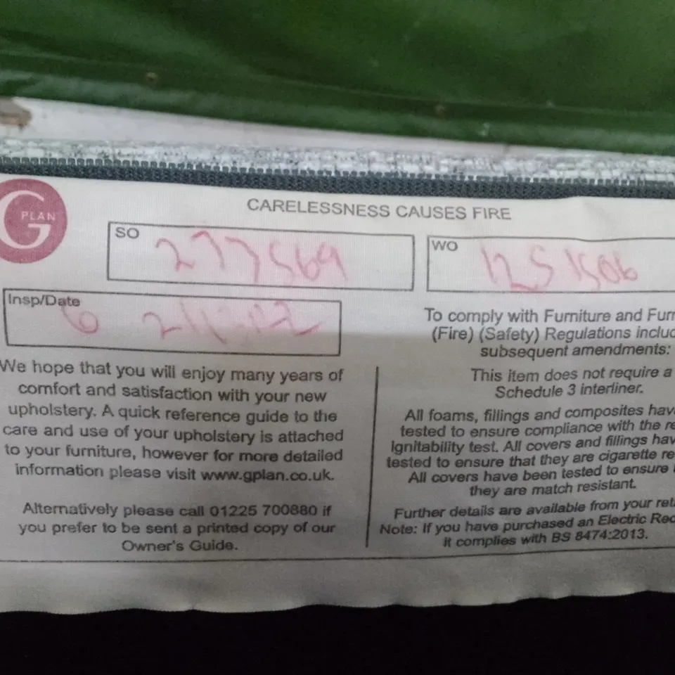 QUALITY DESIGNER G-PLAN MALVERN D DUAL ELEVATE ARMCHAIR - MIRAGE ASH FABRIC