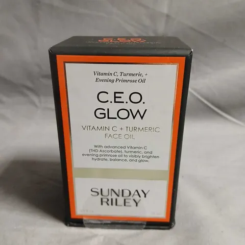 SUNDAY RILEY C.E.O. GLOW VITAMIN C + TURMERIC FACE OIL – BOXED