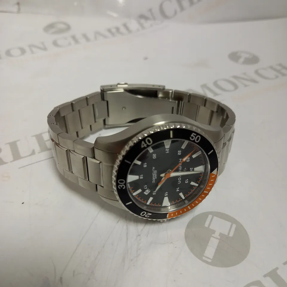 HAMILTON MENS KHAKI BLACK SCUBA AUTOMATIC WATCH 