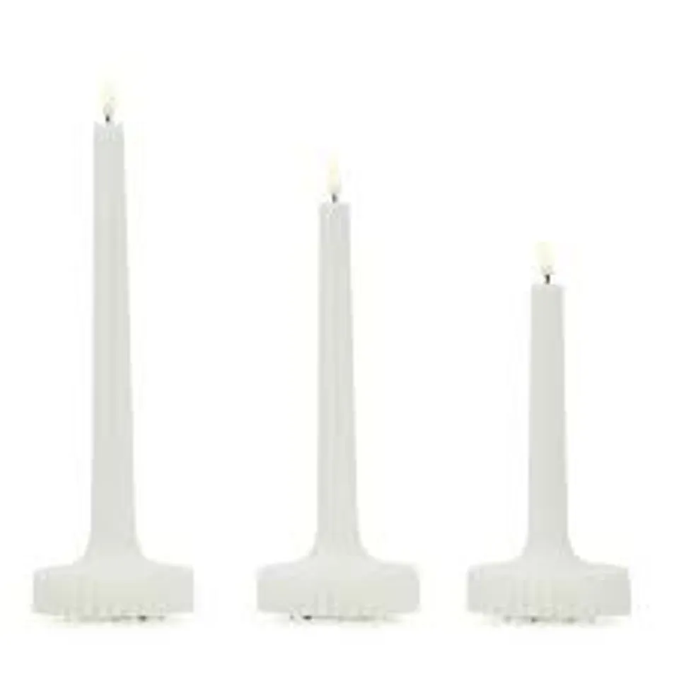 K BY KELLY HOPPEN SET OF 3 FLAMELESS TAPER CANDLES