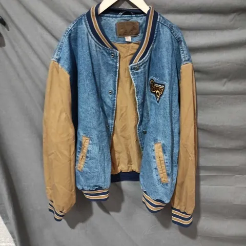 PORT AUTHORITY LOS ANGELES RAMS DENIM VARSITY JACKET – XL