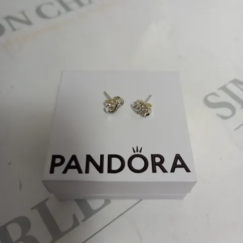 BOXED PANDORA MOMENTS SPARKLING INFINITY STUD EARRINGS