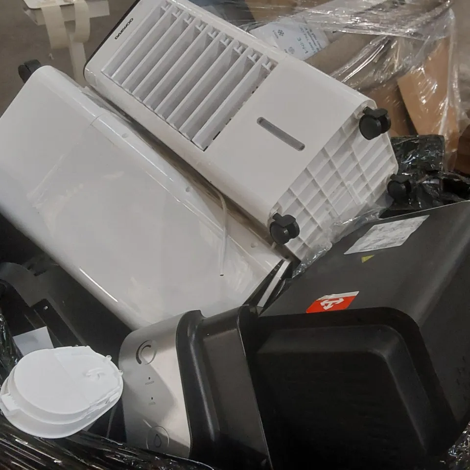 PALLET CONTAINING A VERY LARGE QUANTITY OF ASSORTED ITEMS INCLUDING: AIR FRYERS, FANS, AIR COOLERS, DAEWOO KETTLE ECT