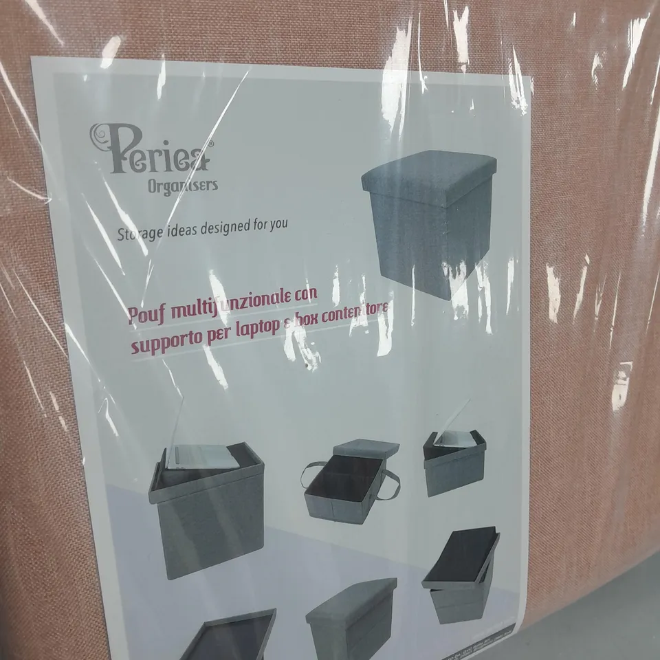 BOXED OTTOMAN STAND IN PINK 