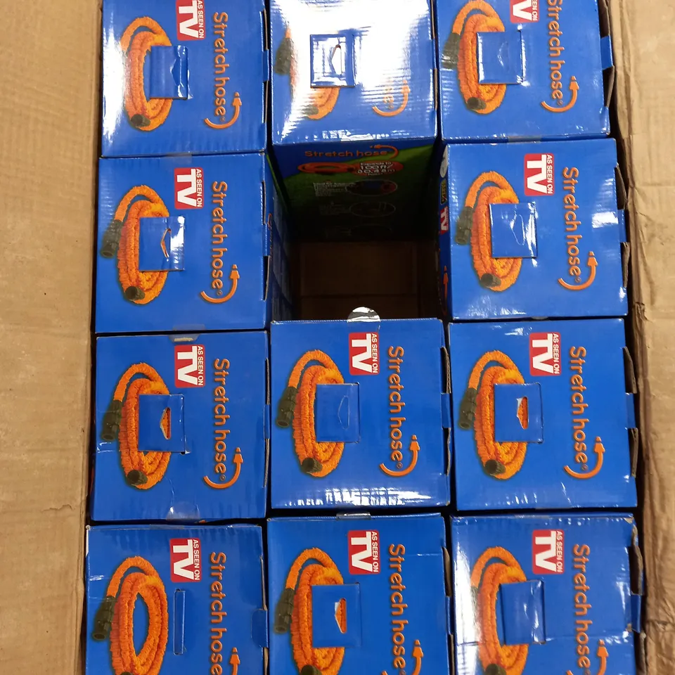 BOX OF APPROX 12 BEST DIRECT STRETCH HOSES IN ORANGE 