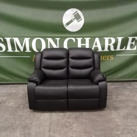 ROTHBURY LUXURY FAUX LEATHER HIGH BACK 2 SEATER MANUAL RECLINER SOFA
