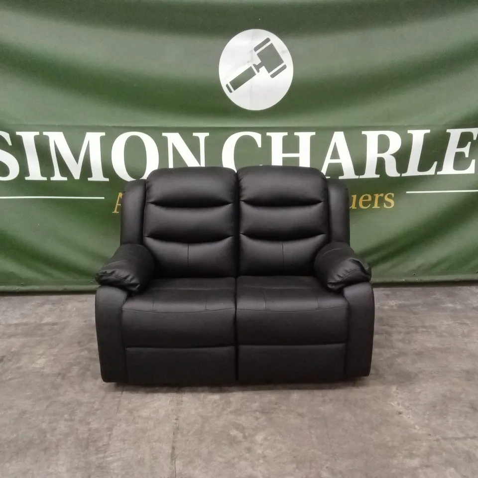 ROTHBURY LUXURY FAUX LEATHER HIGH BACK 2 SEATER MANUAL RECLINER SOFA RRP £629