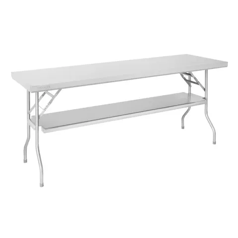 BOXED VOGUE STAINLESS STEEL FOLDING WORK TABLE 1830X760X780MM