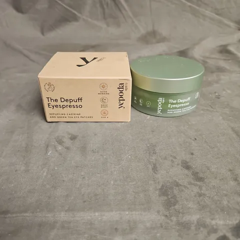 BOXED YEPODA THE DEPUFF EYEPRESSO CAFFEINE AND GREEN TEA EYE PATCHES 60 PADS