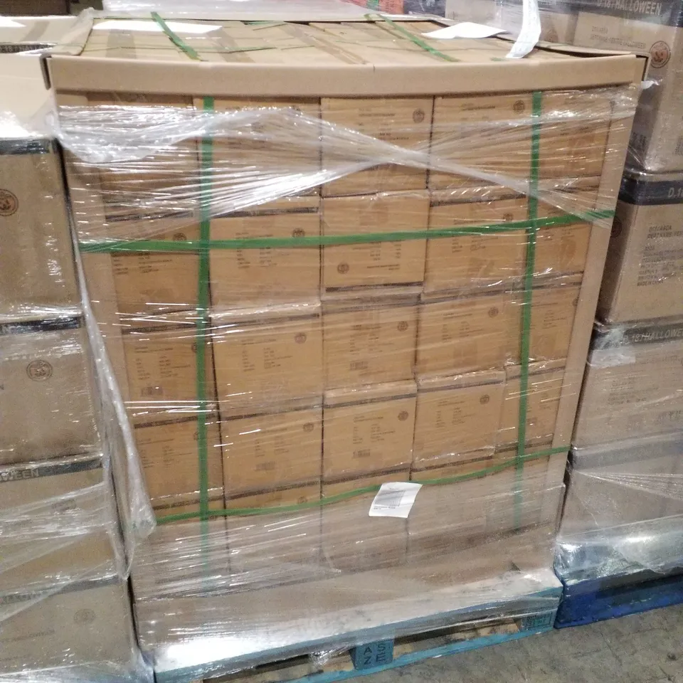 PALLET CONTAINING APPROXIMATELY 60 BOXES OF 12 BRAND NEW HALLOWEEN FELT TREAT BUCKETS 