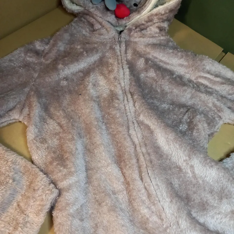 LOUNGEABLE DUSTY PINK SOFT FLUFFY ONESIE