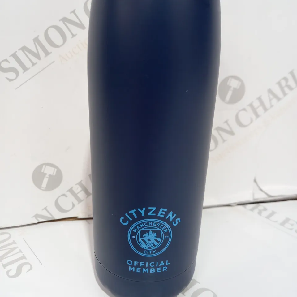 MANCHESTER CITY BLUE CITYZENS OFFICIAL MEMBER FLASK BOTTLE