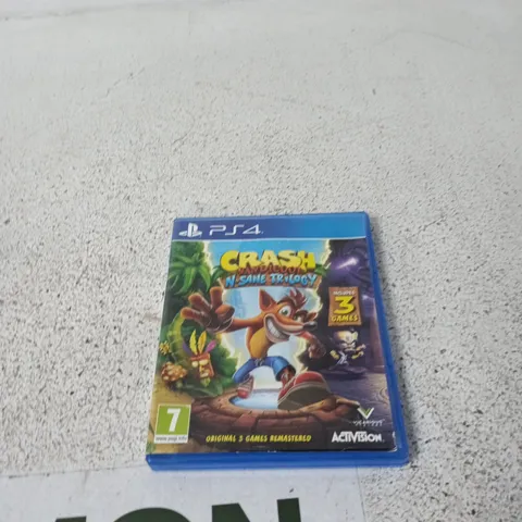 SONY PLAYSTATION PS4 CRASH BANDICOOT N-SANE TRILOGY