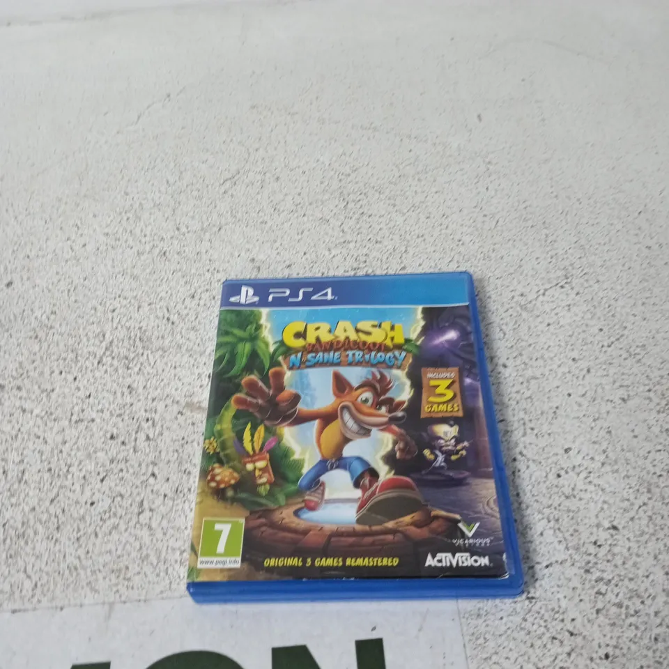 SONY PLAYSTATION PS4 CRASH BANDICOOT N-SANE TRILOGY