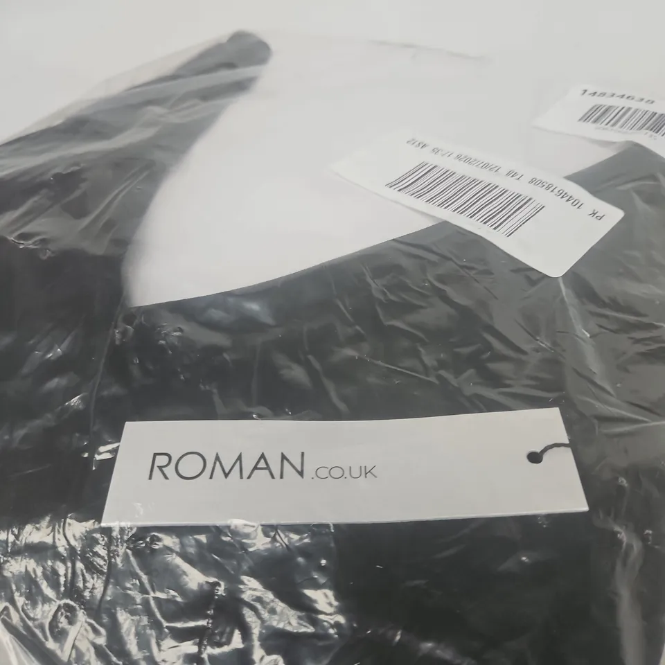 ROMAN SCUBA SPOT DRESS – BLACK, UK SIZE 14