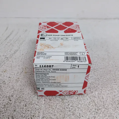 BOXED FEBI BILSTEIN 116287 BRAKE PAD SET