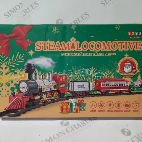 BOXED DEAO NO.XT-06 STEAM LOCOMOTIVE MUSICAL TRAIN TRACK SET