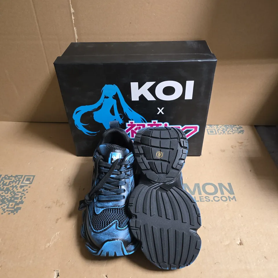 KOI HATSUNE MIKU MEGA CHUNKY TRAINER - BLACK - UK SIZE 4 