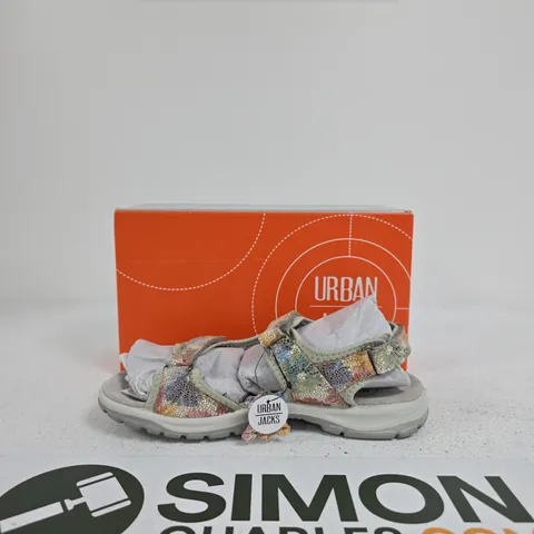 URBAN JACKS SANDALS β MULTICOLOURED STRAPS, VELCRO, BOXED SIZE EU 40