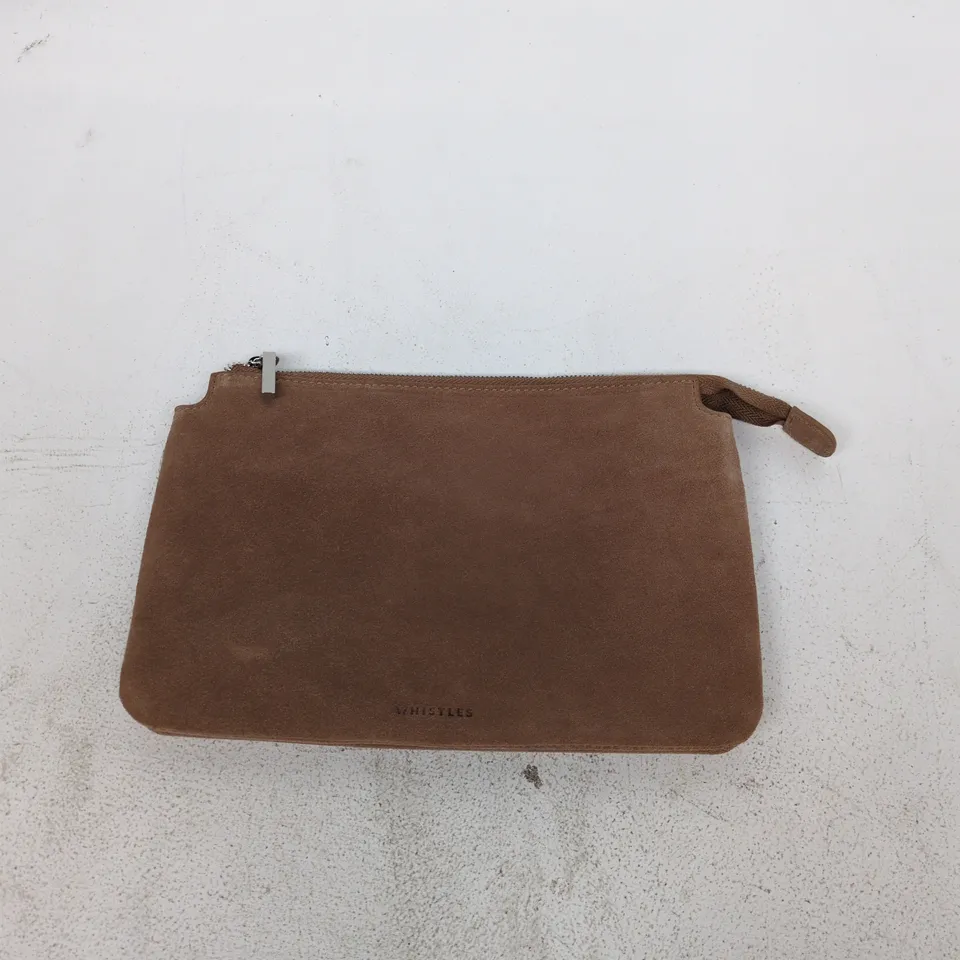 WHISTLES ELITA SUEDE POUCH CLUTCH – ONE SIZE