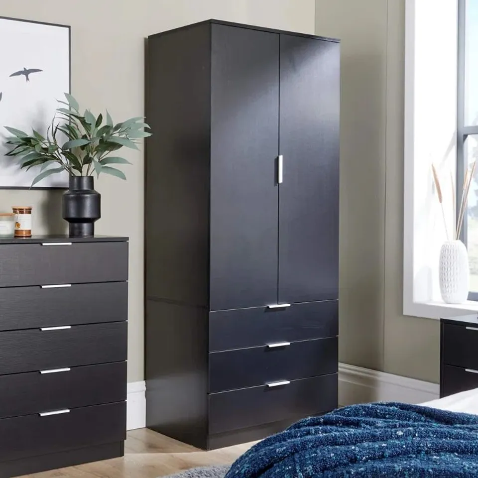 BOXED PALWICK 2 DOOR WARDROBE (2 BOXES)