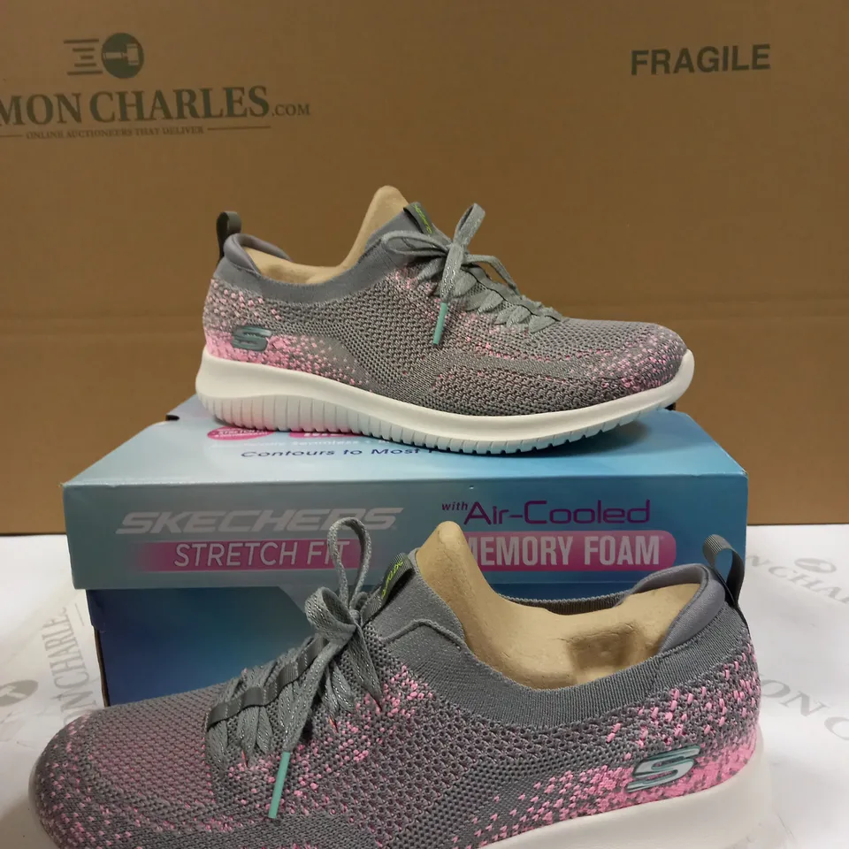SKECHERS ULTRA FLEX GREY TRAINERS - SIZE 6.5