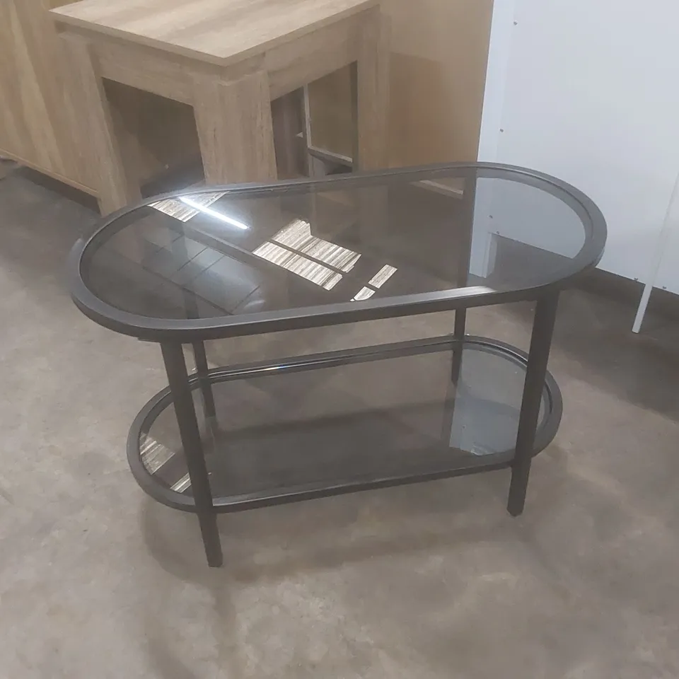 DESIGNER SOFIA BLACK LONG SIDE TABLE