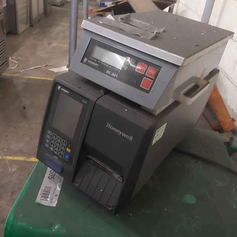 HERBERT HONEYWELL BC-801 DIGITAL SCALE WITH RECEIPT PRINTER