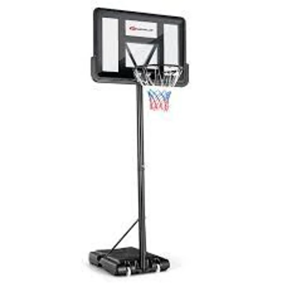 COSTWAY HEIGHT ADJUSTABLE BASKETBALL HOOP WITH SHATTERPROOF BACKBOARD