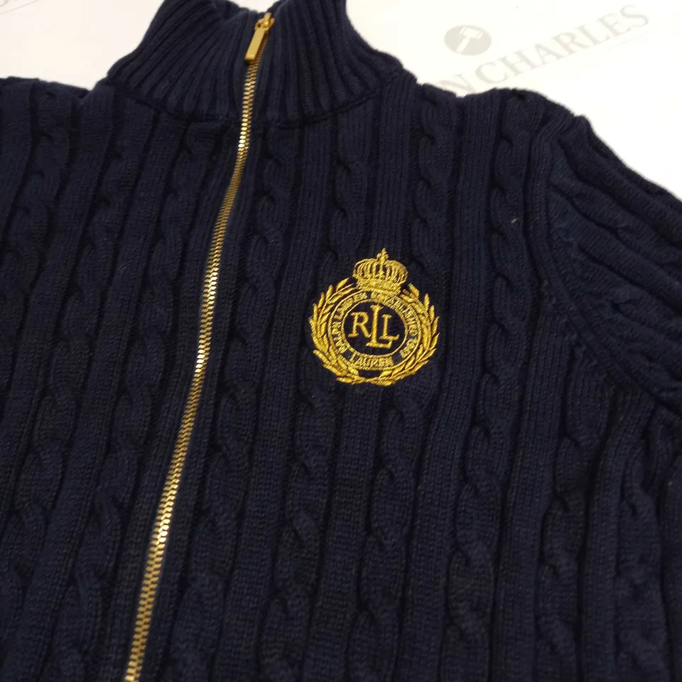 RALPH LAUREN ZIPPED TURTLE NECK JACKET SIZE XS