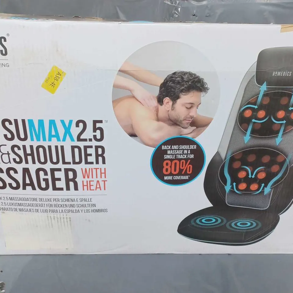 BOXED HOMEDICS SHIATSU MAX 2.5 BACK AND SHOULDER MASSAGER WITH HEAT CBS-2170-EU