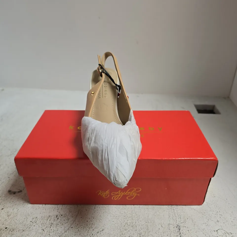 KATE APPLEBY WOMEN’S BEIGE SLINGBACK HEELED SHOES – 3.5