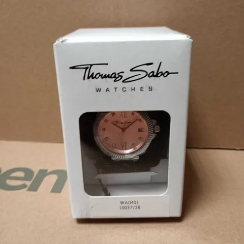 BOXED THOMAS SABO DIVINE COLOURS PINK DIAL STAINLESS STEEL LADIES WATCH
