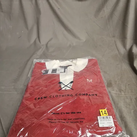 CREW CLOTHING ROSA KNITTED RUGBY JUMPER – WOMEN’S UK 14, RED MARL