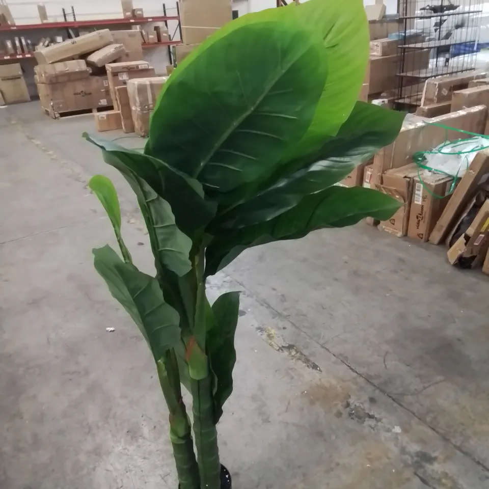 FAUX BANANA LEAF PLANT IN POT