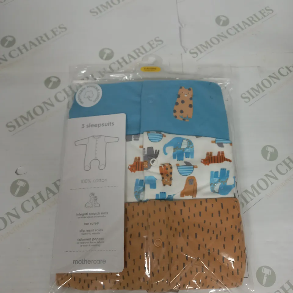 PACK OF 3 SLEEPSUITS SIZE 3-6 MONTHS