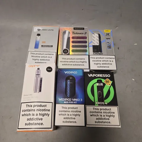 APPROXIMATELY 20 VAPES & E-CIGARETTES TO INCLUDE VAPORESSO, GEEKVAPE, VOOPOO ETC