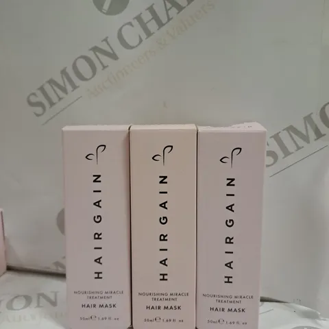 SET OF 3 HAIRGAIN NOURISHING MIRACLE TREATMENT HAIR MASK 50ML