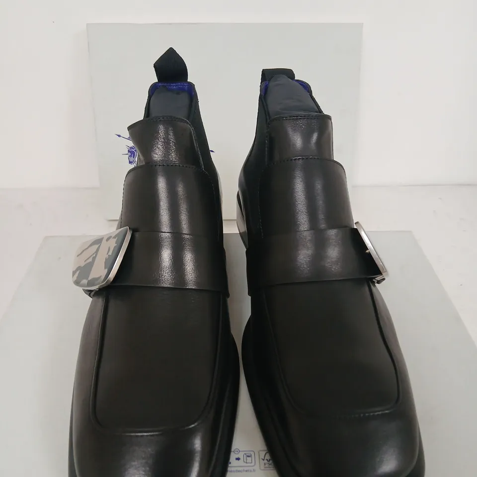 BURBERRY BLACK LEATHER BOOTS – MEN’S, UK 9 (EU 43)