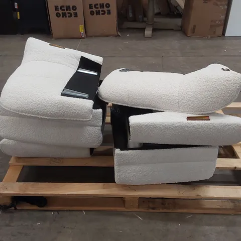 SET OF 2 UNASSEMBLED BOUCLE FABRIC CHAIRS