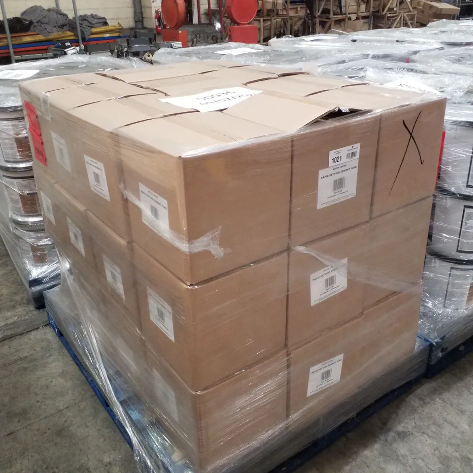 PALLET CONTAINING APPROXIMATELY 36 BUCKETS OF BOSTIK CEMENTONE RAPID SETTING WATERPROOF CEMENT 10KG