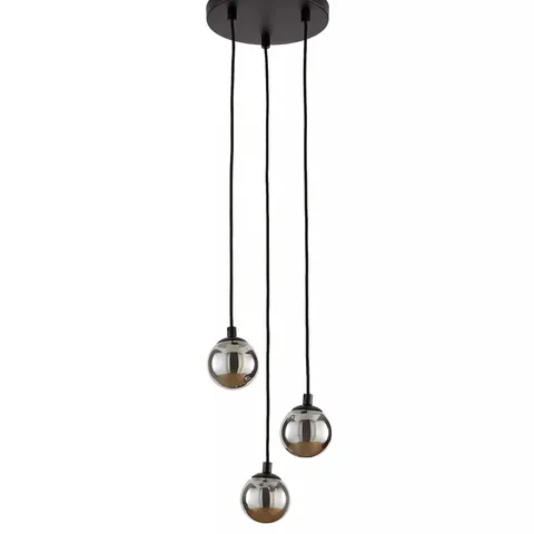 DOUBLE GLASS 3-LIGHT CLUSTER CEILING LIGHT