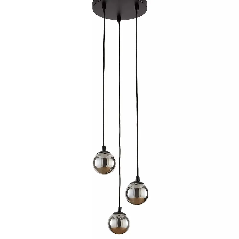 DOUBLE GLASS 3-LIGHT CLUSTER CEILING LIGHT