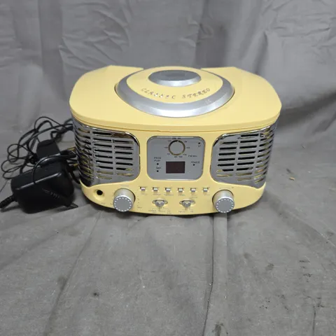AUNA RETRO FM RADIO CD PLAYER YELLOW