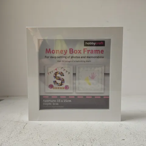 SEALED MONEY BOX FRAME – WHITE DEEP-SET PHOTO/MEMORABILIA DISPLAY FRAME