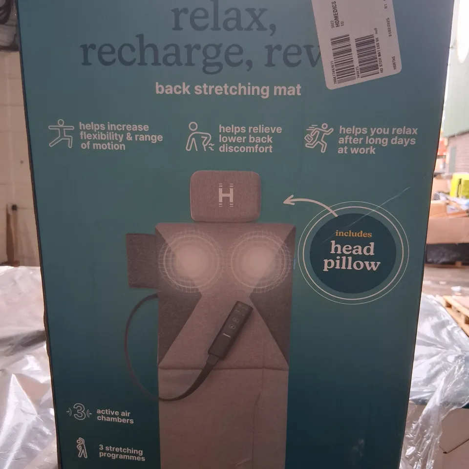 BOXED HOMEDICS RELAX, RECHARGE, REVIVE BACK STRETCHING MAT BM-AC98QVC-EB 