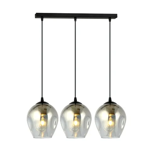 BOXED CADI-GRACE 3-LIGHT BLACK KITCHEN ISLAND PENDANT 