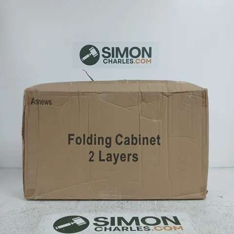 FOLDING CABINET 2 LAYERS – WHITE PP, 60X33X65 CM (CARTON 60X14.5X35 CM)