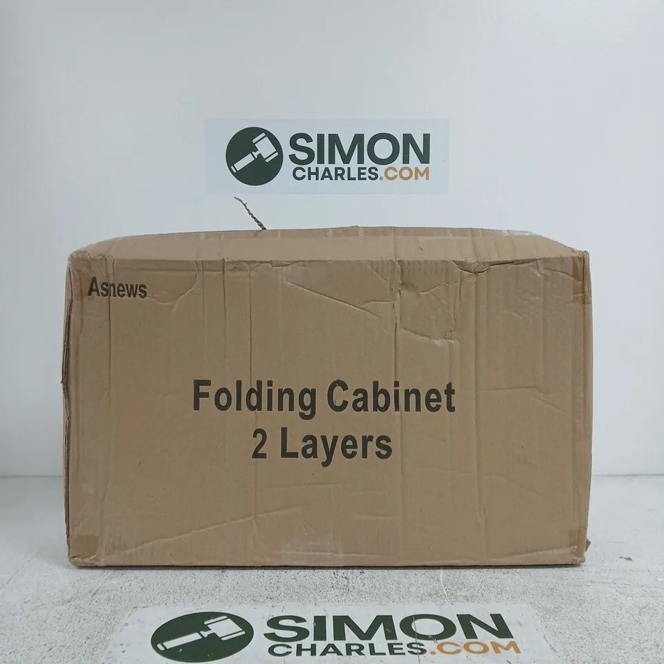 FOLDING CABINET 2 LAYERS – WHITE PP, 60X33X65 CM (CARTON 60X14.5X35 CM)